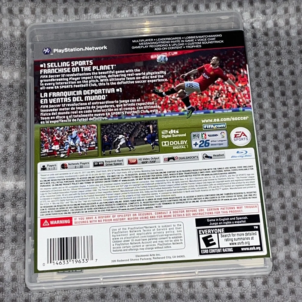 FIFA Soccer 12 (Sony PlayStation 3, 2011) VIdeo Game EUC